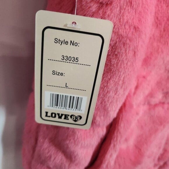 Love83 Faux Fur Jacket in Pink - Size Large - Picture 5 of 8